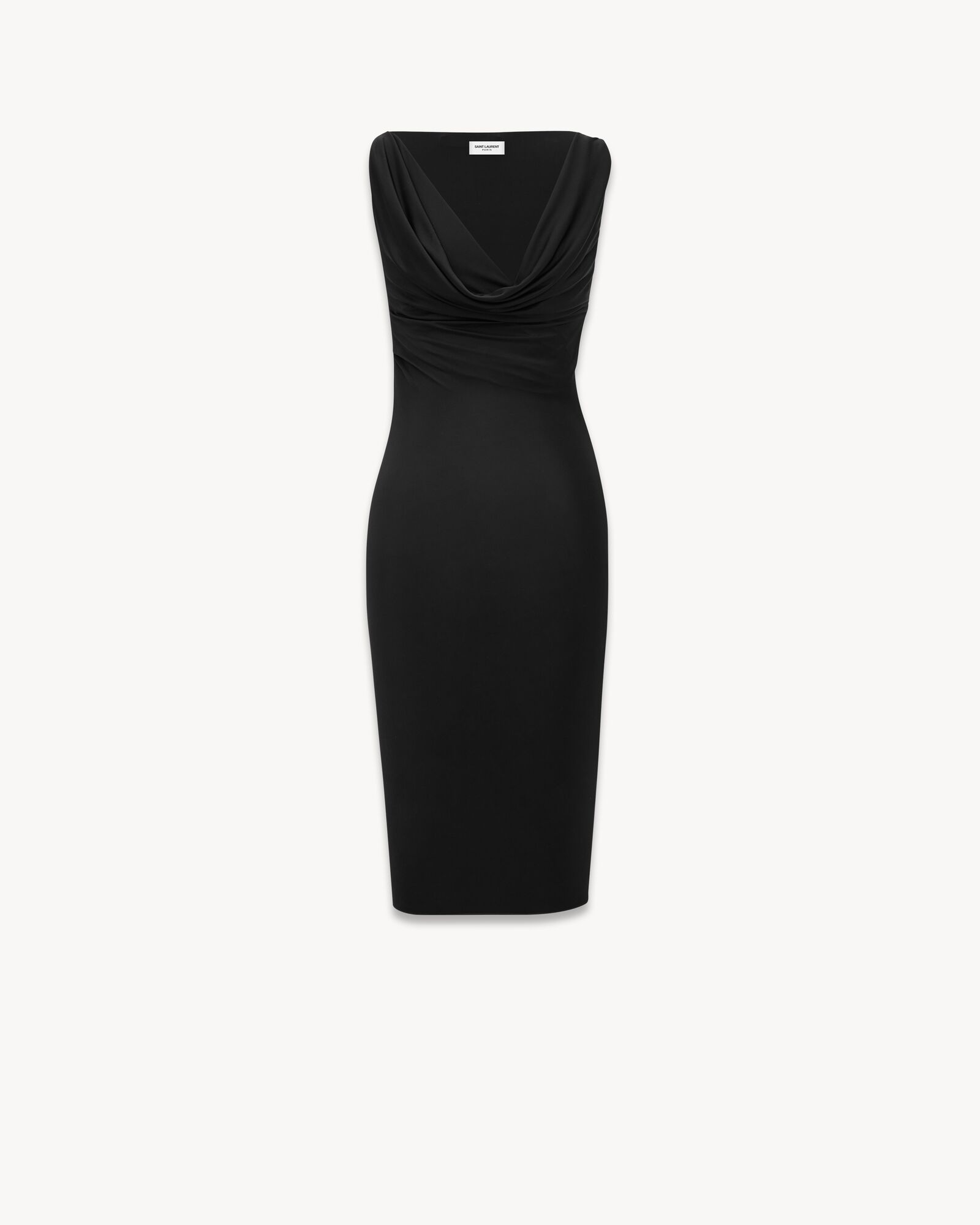 Cowlneck dress in knit | Saint Laurent | YSL.com