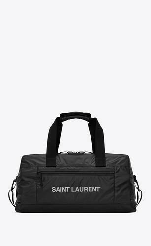 Save 7% Saint Laurent Leather Duffle Bag in Black for Men Mens Bags Gym bags and sports bags 
