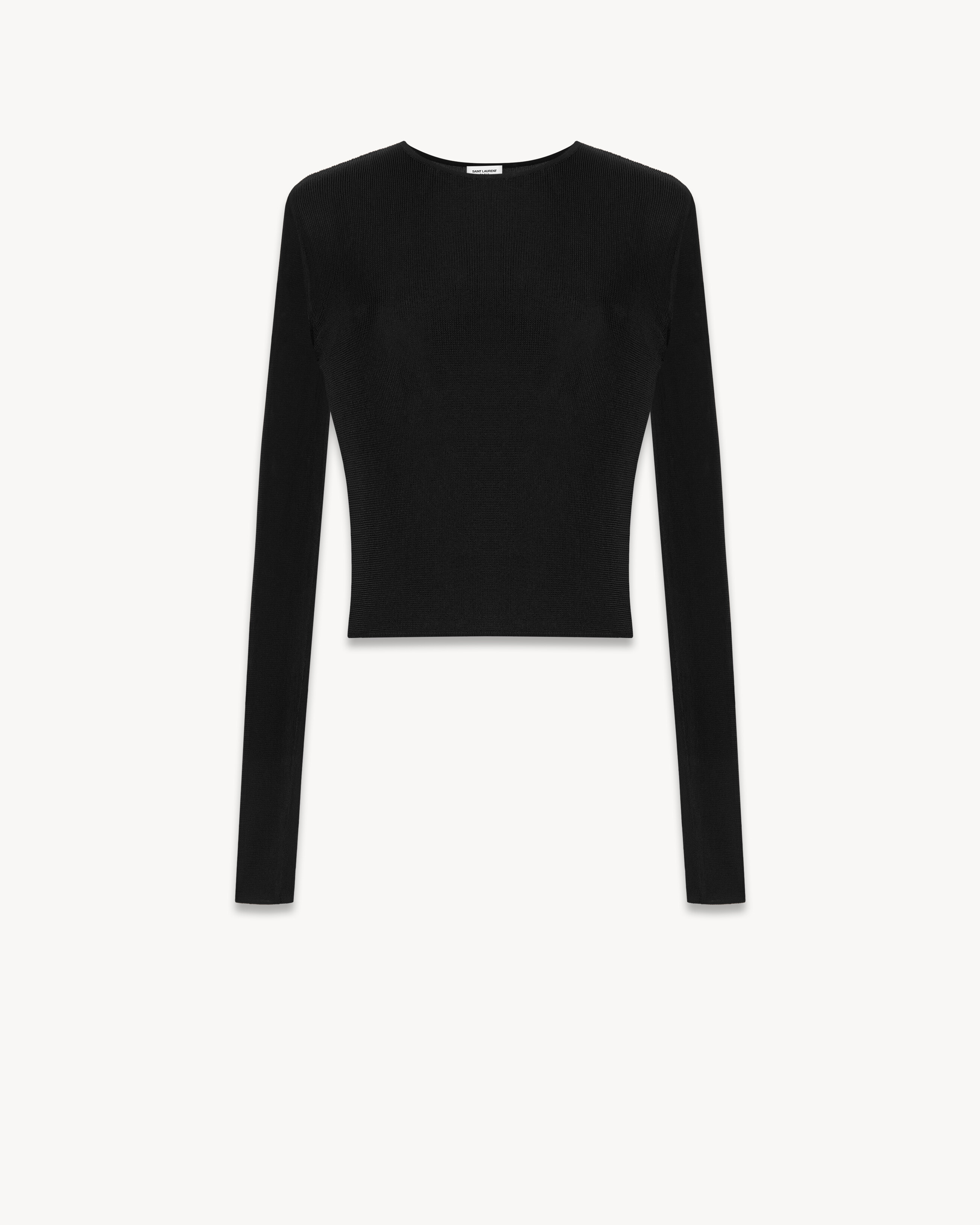 Cropped Top in Ribbed Knit
