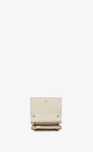 YSL Vintage Blanc Croc Embossed Sunset Chain Wallet – The Closet