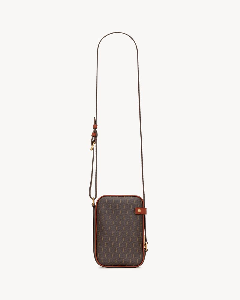 Le MONOGRAMME crossbody pouch in CASSANDRE canvas and smooth leather