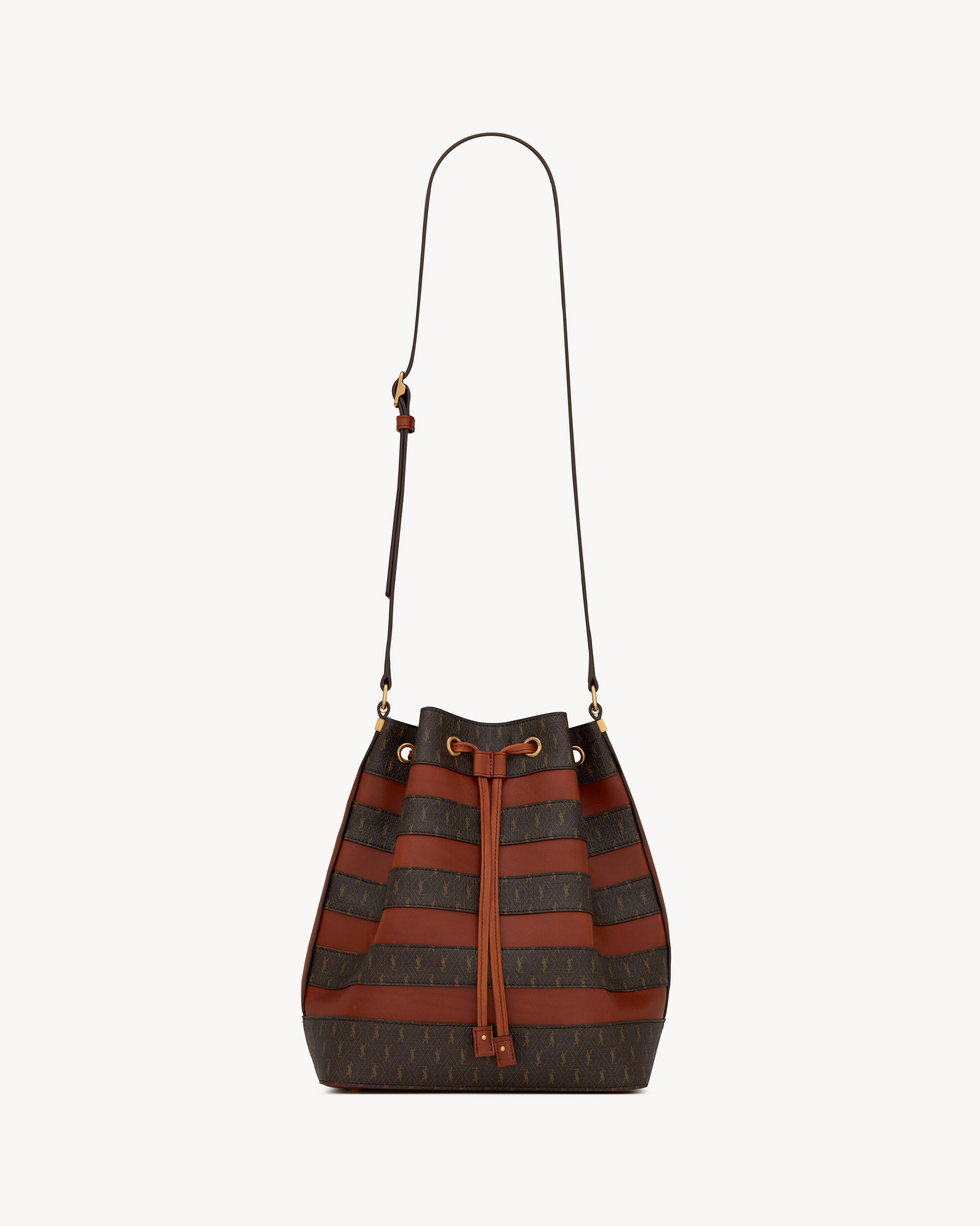 BORSA A SECCHIELLO LE MONOGRAMME IN TELA E PELLE LISCIA | Saint Laurent |  YSL.com