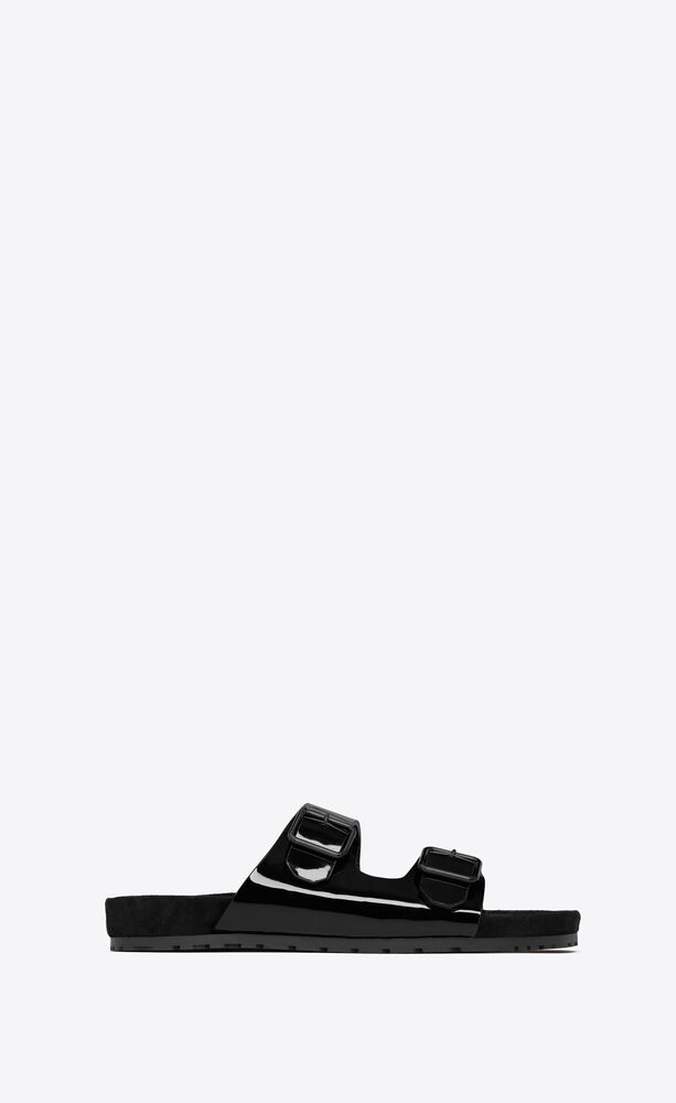 jimmy flat sandals in patent leather