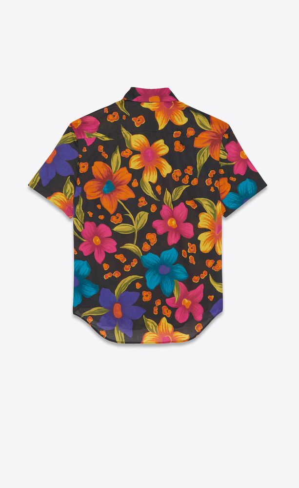 saint laurent flower shirt