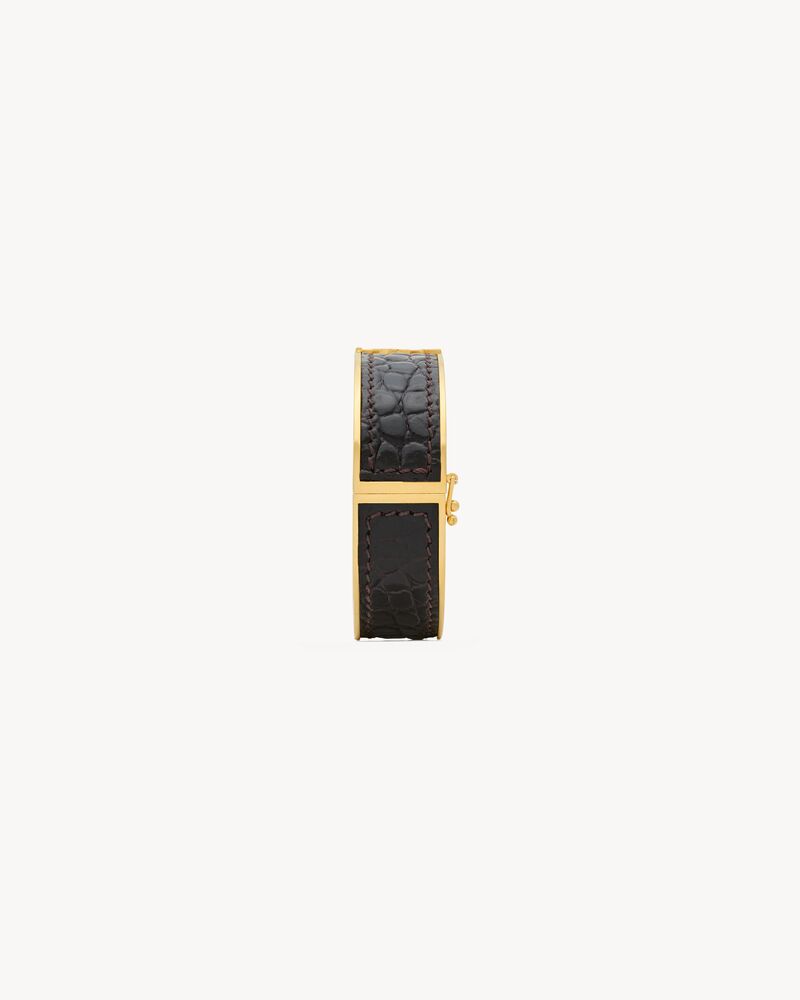 【関込】人気◆SAINT LAURENT◆cassandre YSLロゴ ブレスレット CASSANDREブレスレット（レザー＆メタル） | Saint Laurent サン
