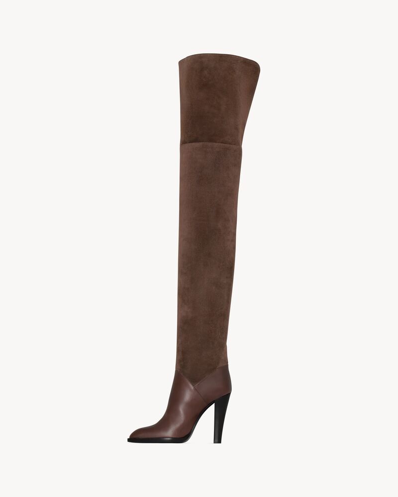 NADJA boots in smooth leather and suede