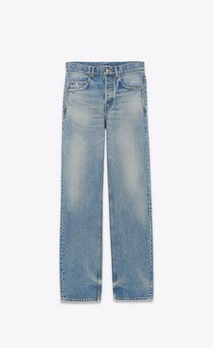 jeans larghi e lunghi in denim blu charlotte
