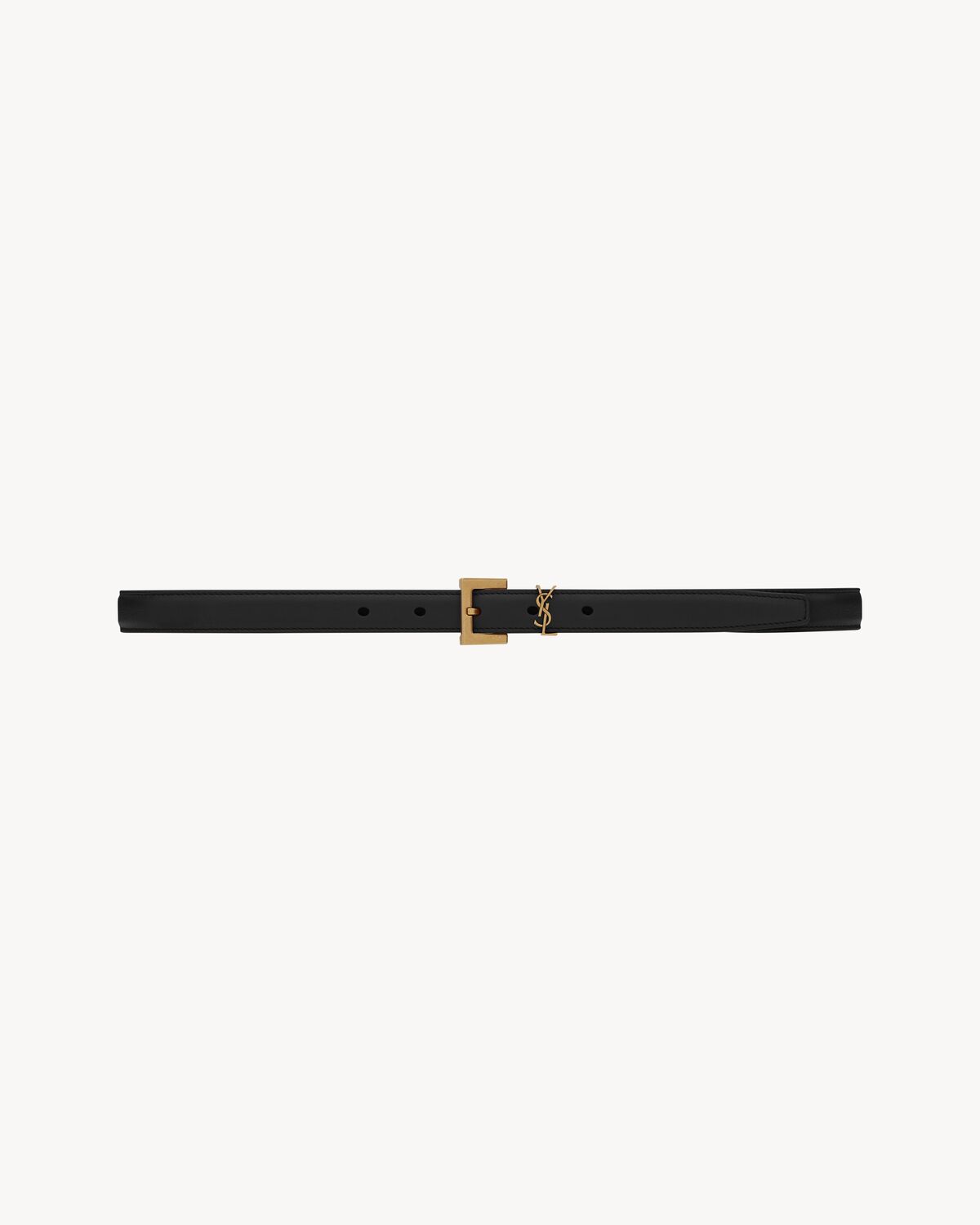 CASSANDRE THIN BELT WITH SQUARE BUCKLE IN BOX SAINT LAURENT LEATHER