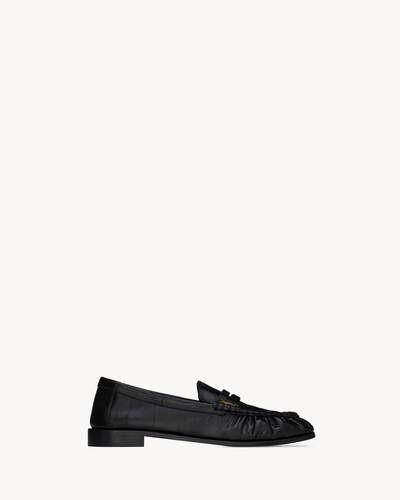Yves Saint Laurent ブラウンレザー ローファー ル ローファー ソフト（シャイニーレザー） | Saint Laurent