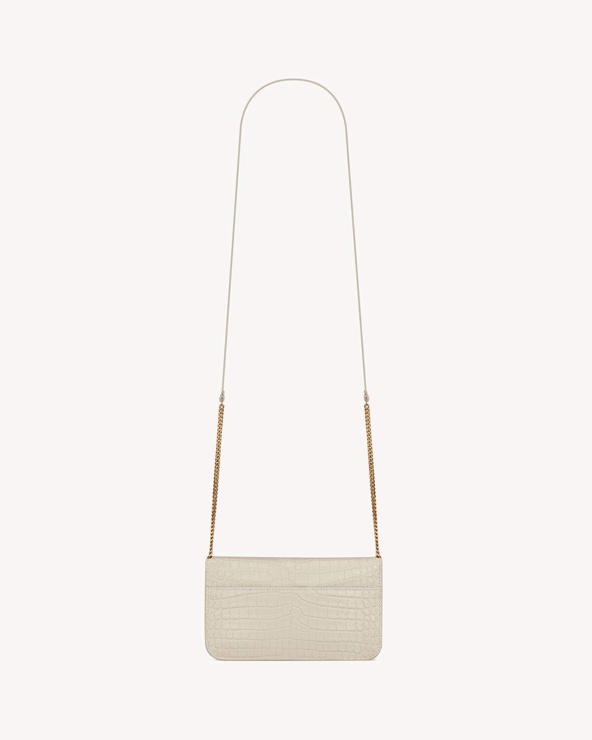 생로랑 반짝이는 악어 무늬 가죽 소재의 카산드라 휴대폰 홀더 635095DND1J9207