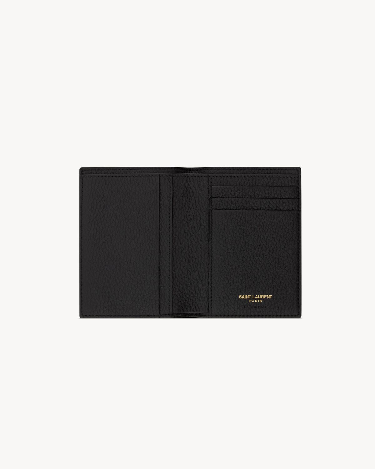tiny cassandre credit card wallet in grained leather