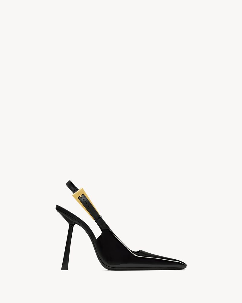 LEE Slingback-Pumps aus Lackleder