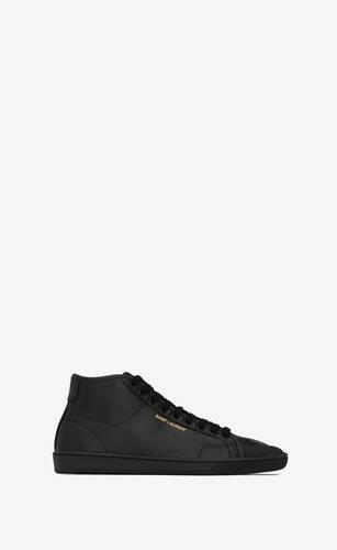 Court classic SL/39 mid-top sneakers in leather | Laurent | YSL.com