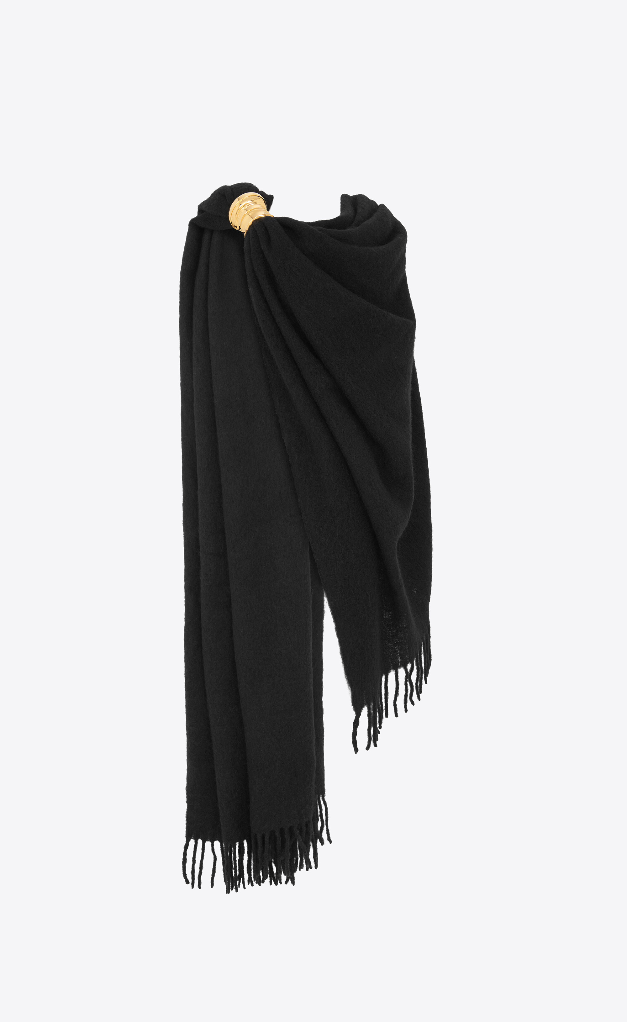 Extra-long scarf in alpaca, wool and mohair | Saint Laurent