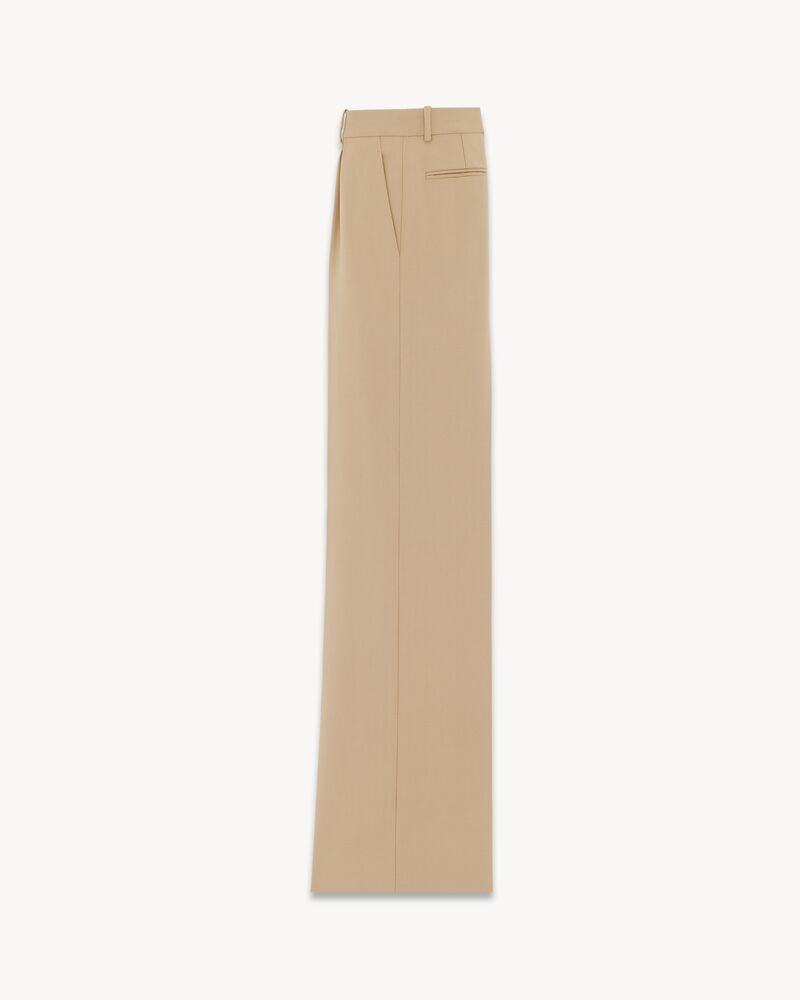 Pantalon évasé en gabardine de laine