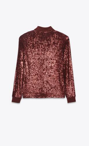 long-sleeved polo shirt with sequins