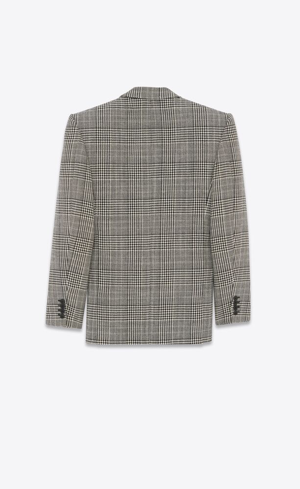 oversized jacket in prince of wales wool