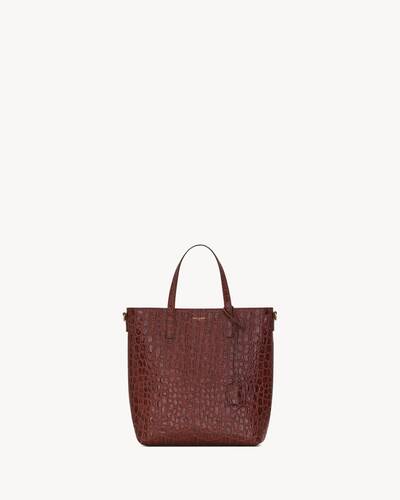 shopping bag saint laurent n/s toy in crocodile-embossed leather