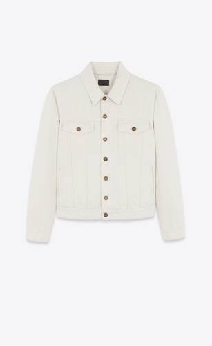 classic jacket in caribbean white denim
