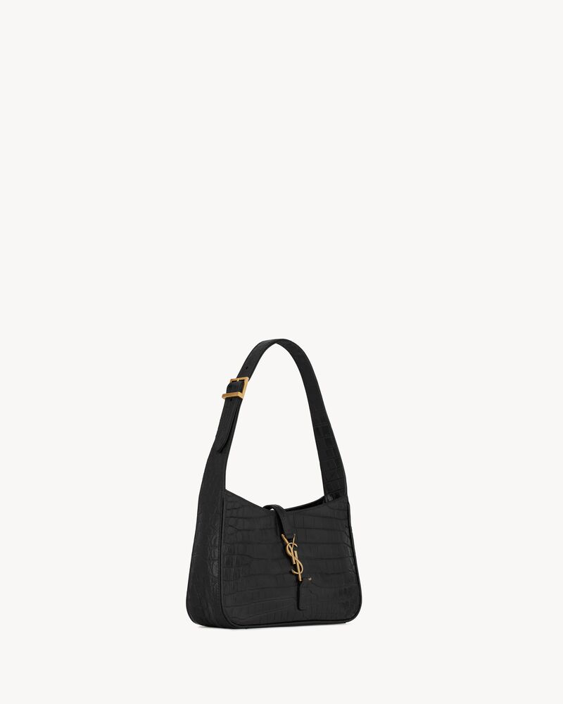 Saint Laurent - Authenticated Babylone Handbag - Patent Leather Black Crocodile for Women, Very Good Condition