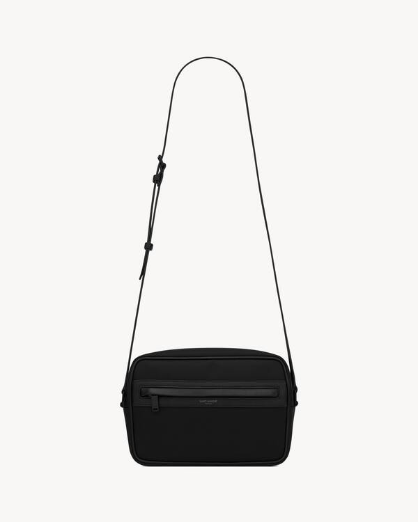 Camp camera bag in ECONYL® and lambskin