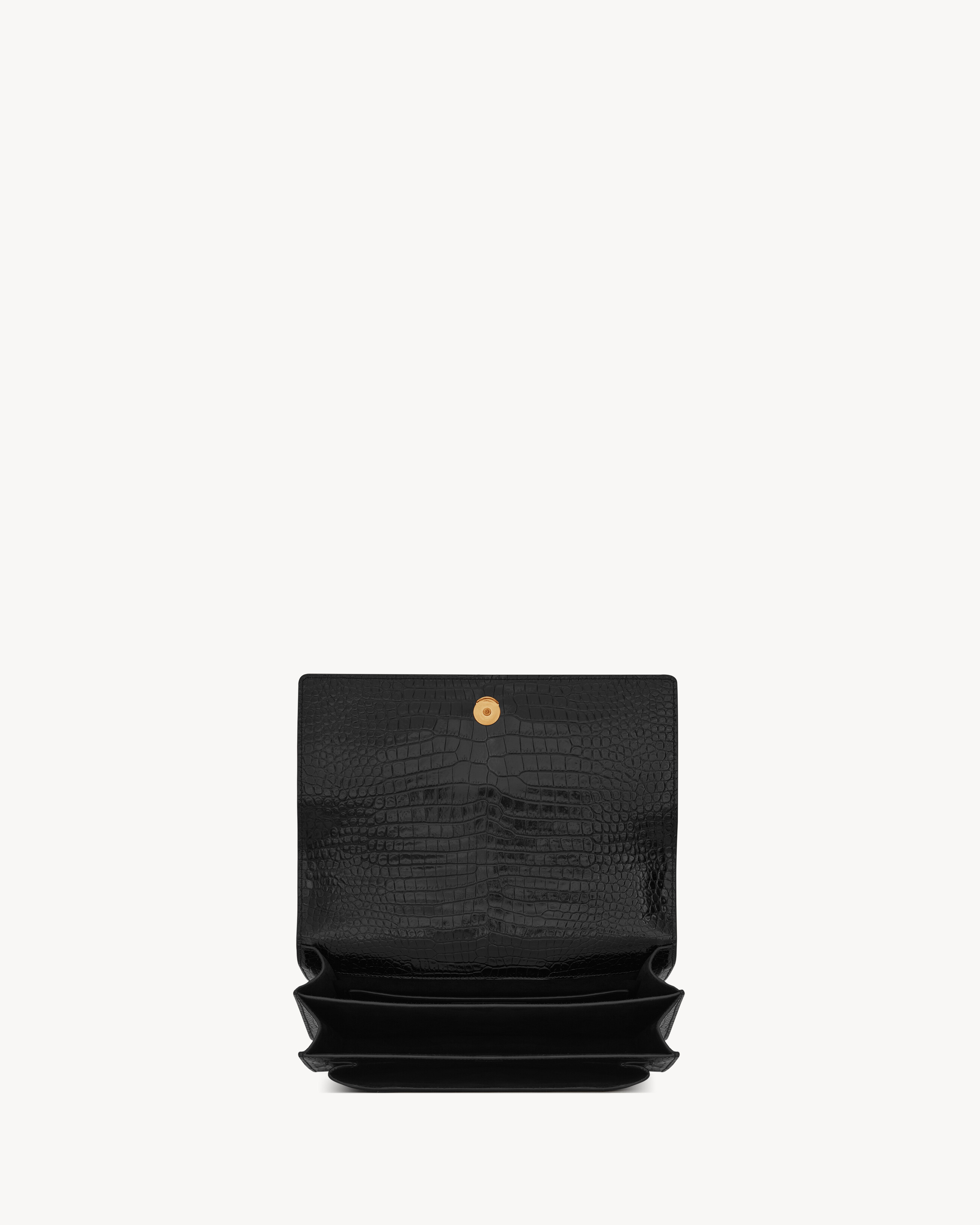 SUNSET LARGE IN CROCODILE-EMBOSSED LEATHER