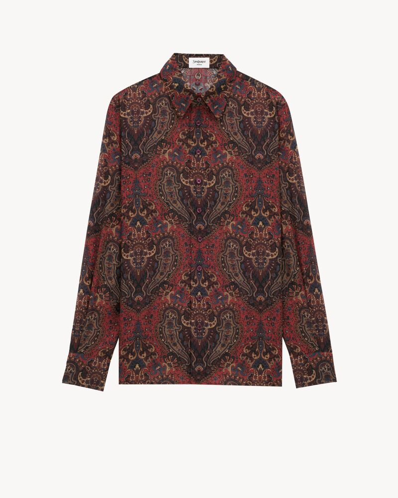 shirt in paisley wool