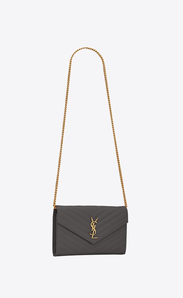 saint laurent wallet on chain large