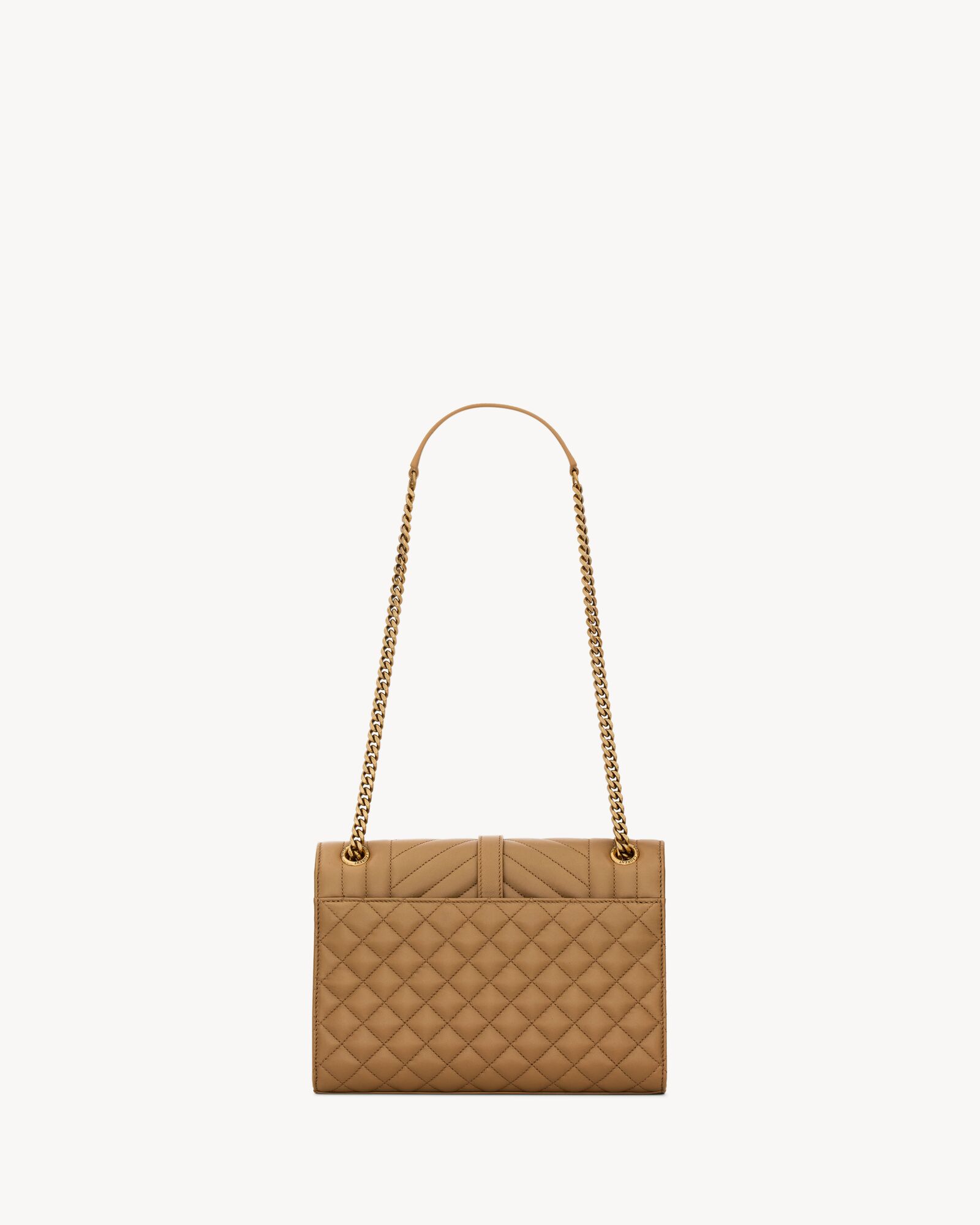 YSL Uptown Envelope Handbag Black On Black