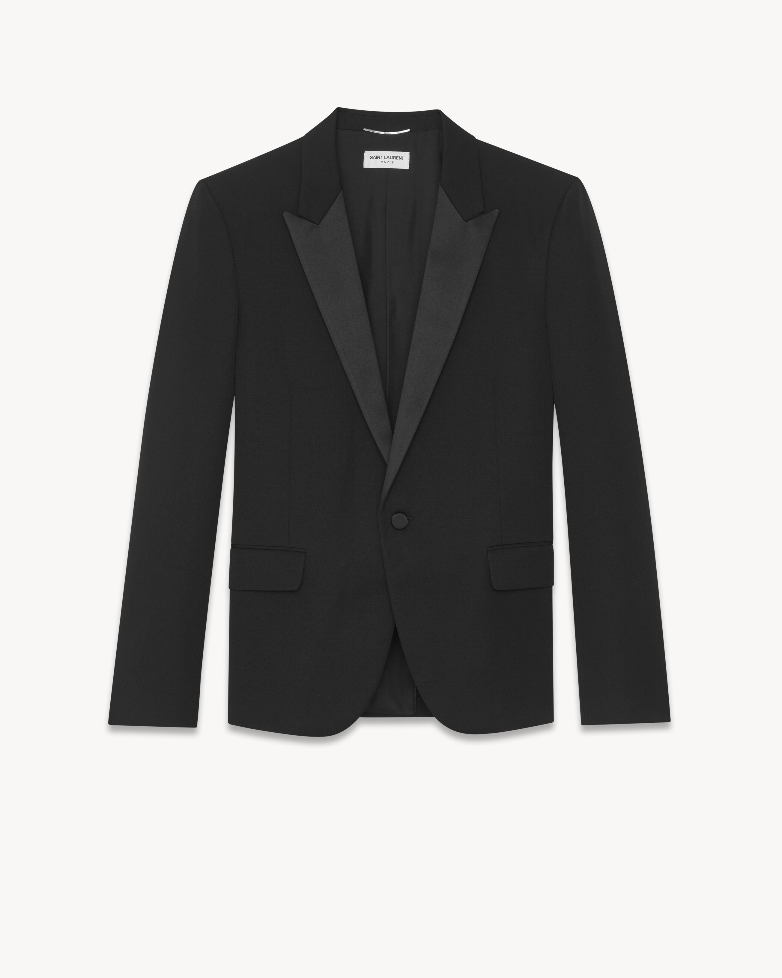 single-breasted tuxedo jacket in grain de poudre