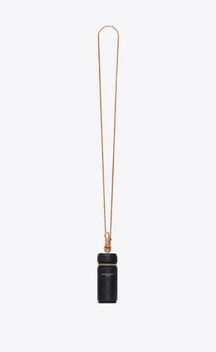 saint laurent paris lipstick case in quilted lambskin