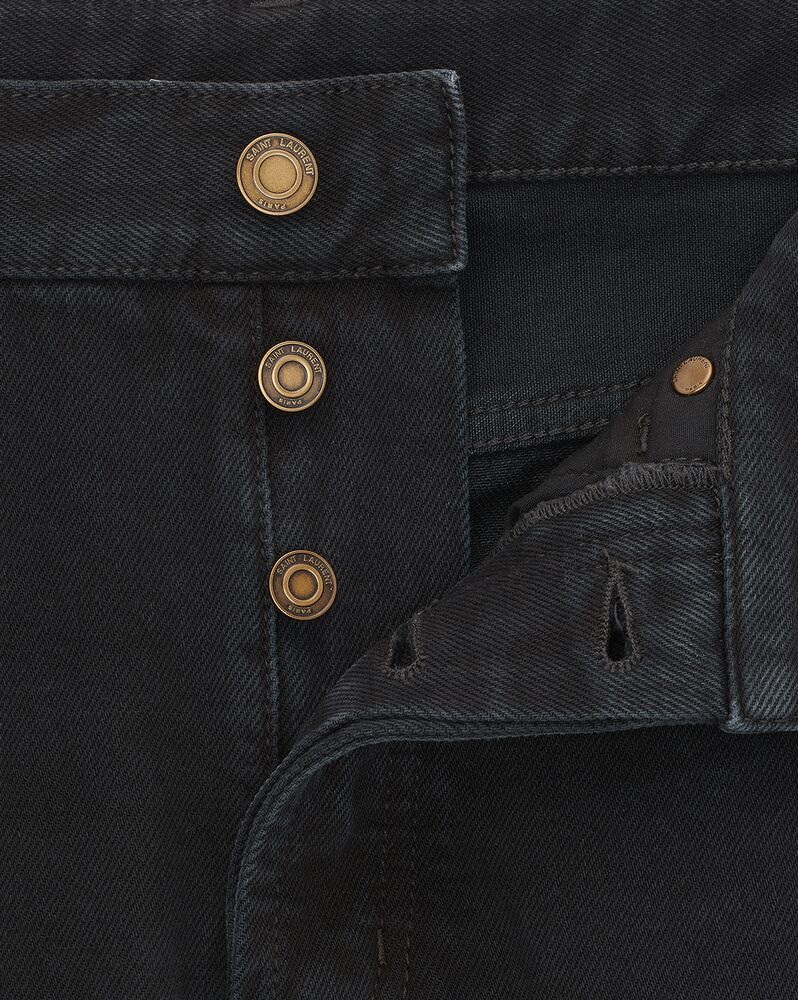 Baggy jeans in carbon black denim | Saint Laurent | YSL.com