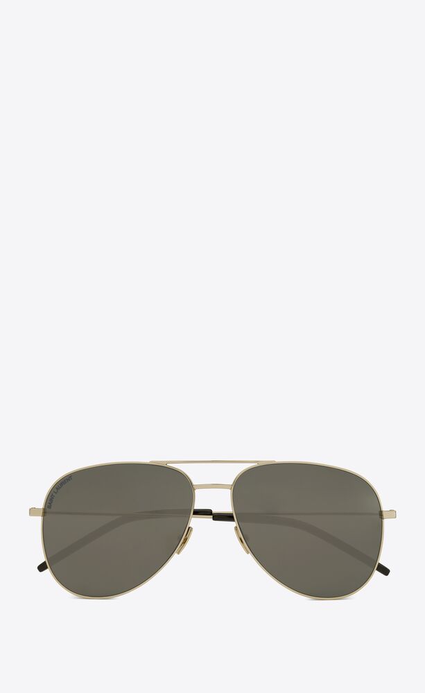 Saint Laurent Aviator Sunglasses Classic 11 M 004 Gold/Black 59mm YSL