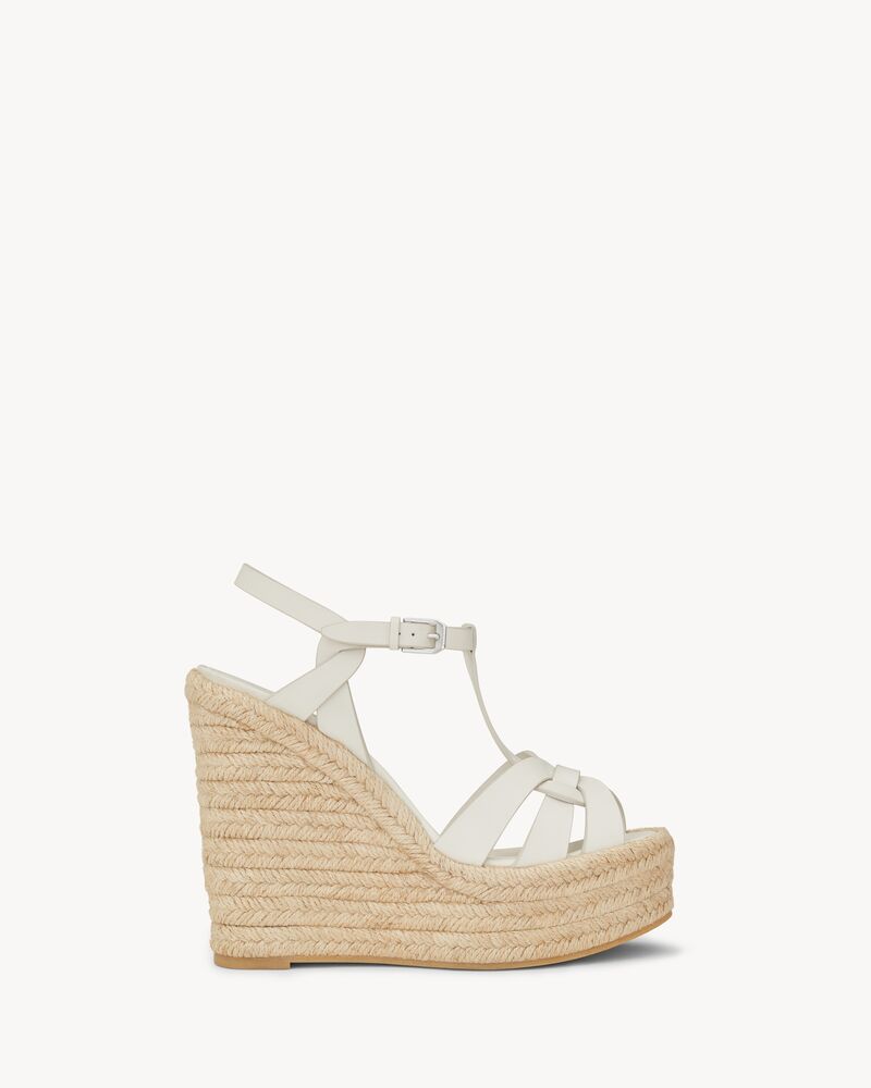 TRIBUTE espadrilles wedge in smooth leather