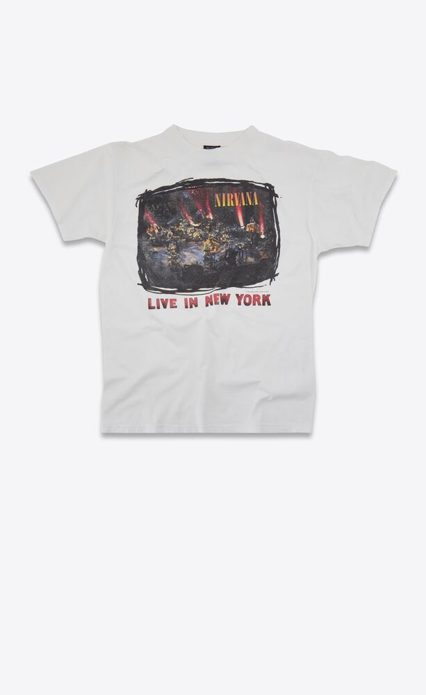 nirvana live in new york t-shirt in cotton