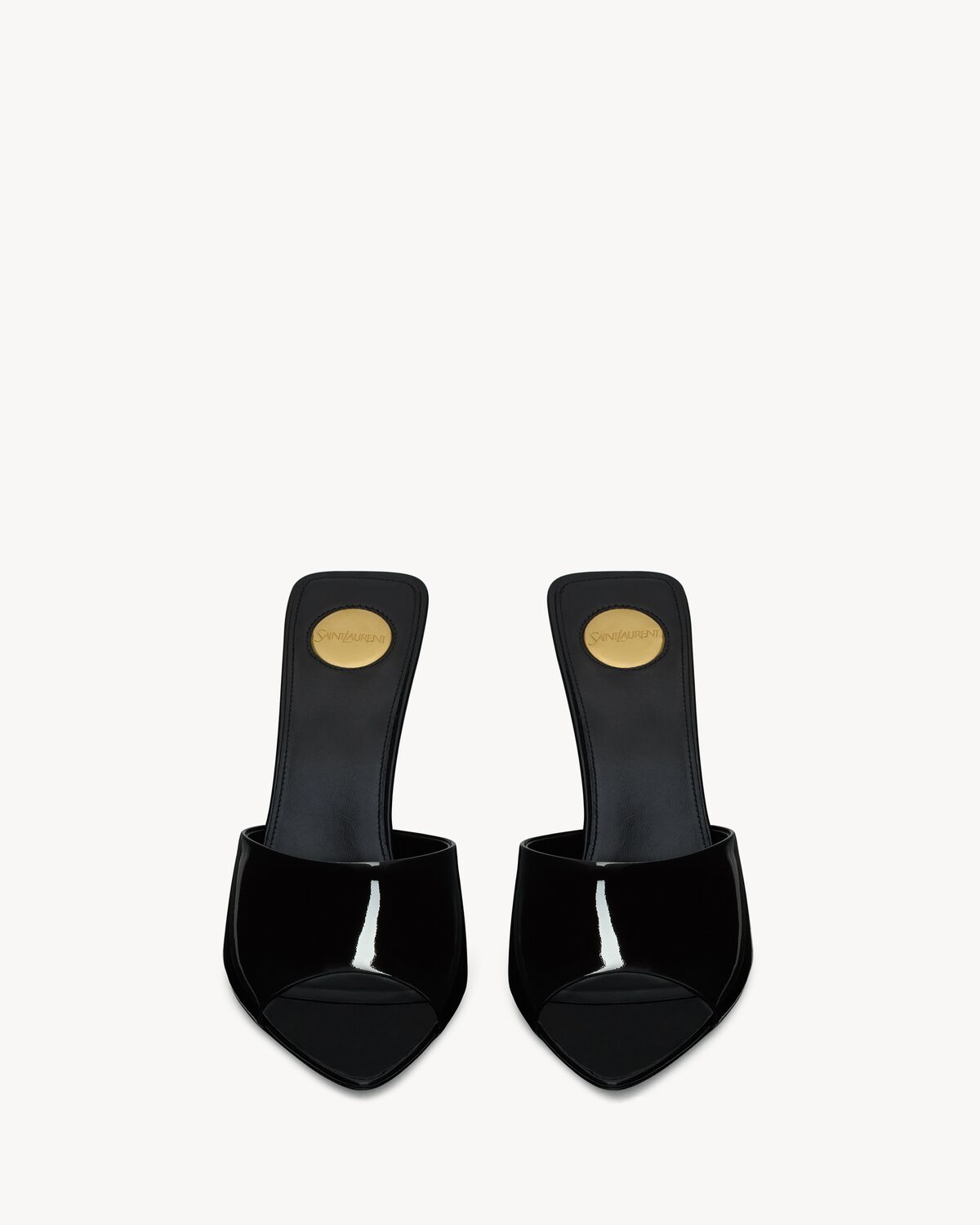 ROMY Mules In Patent Leather Saint Laurent YSL romy-mules-in-patent-leather-saint-laurent-ysl