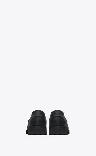 le loafer monogram penny slippers aus glattleder mit dicker sohle