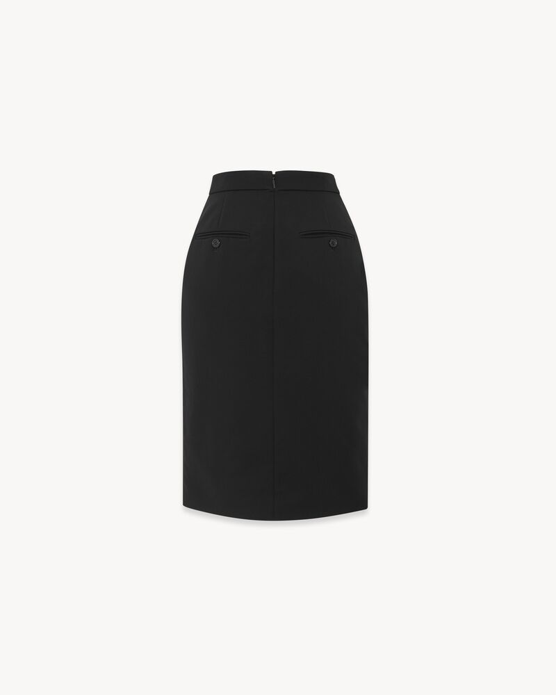 tuxedo pencil skirt in GRAIN DE POUDRE