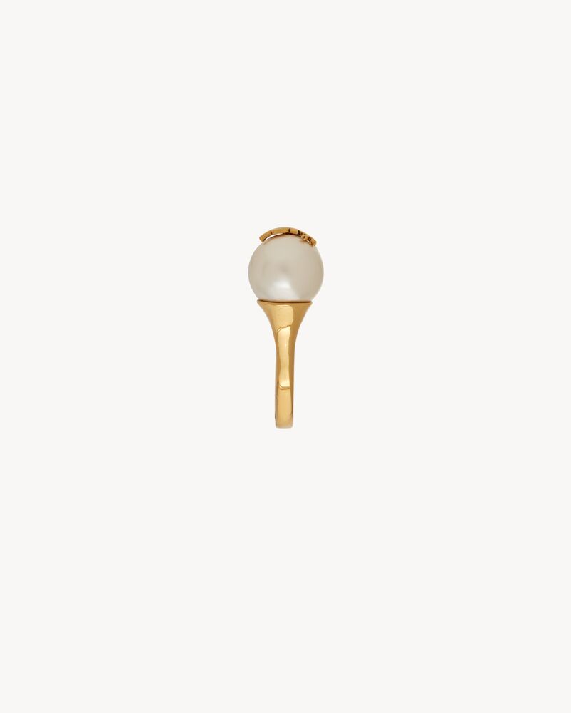 CASSANDRE pearl and ball ring in metal