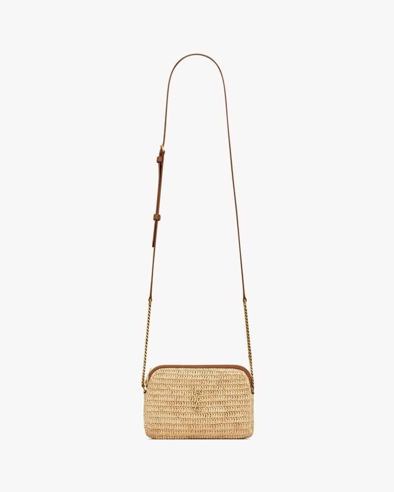 GABY zipped pouch in raffia