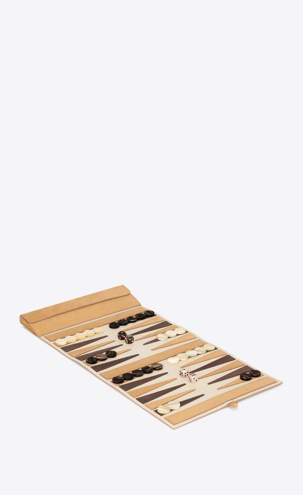 backgammon en cuir