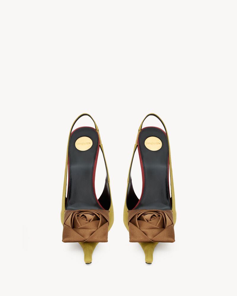 AMALIA slingback pumps in satin crepe