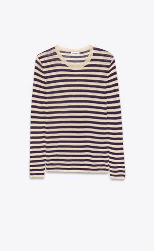striped t-shirt in linen and silk