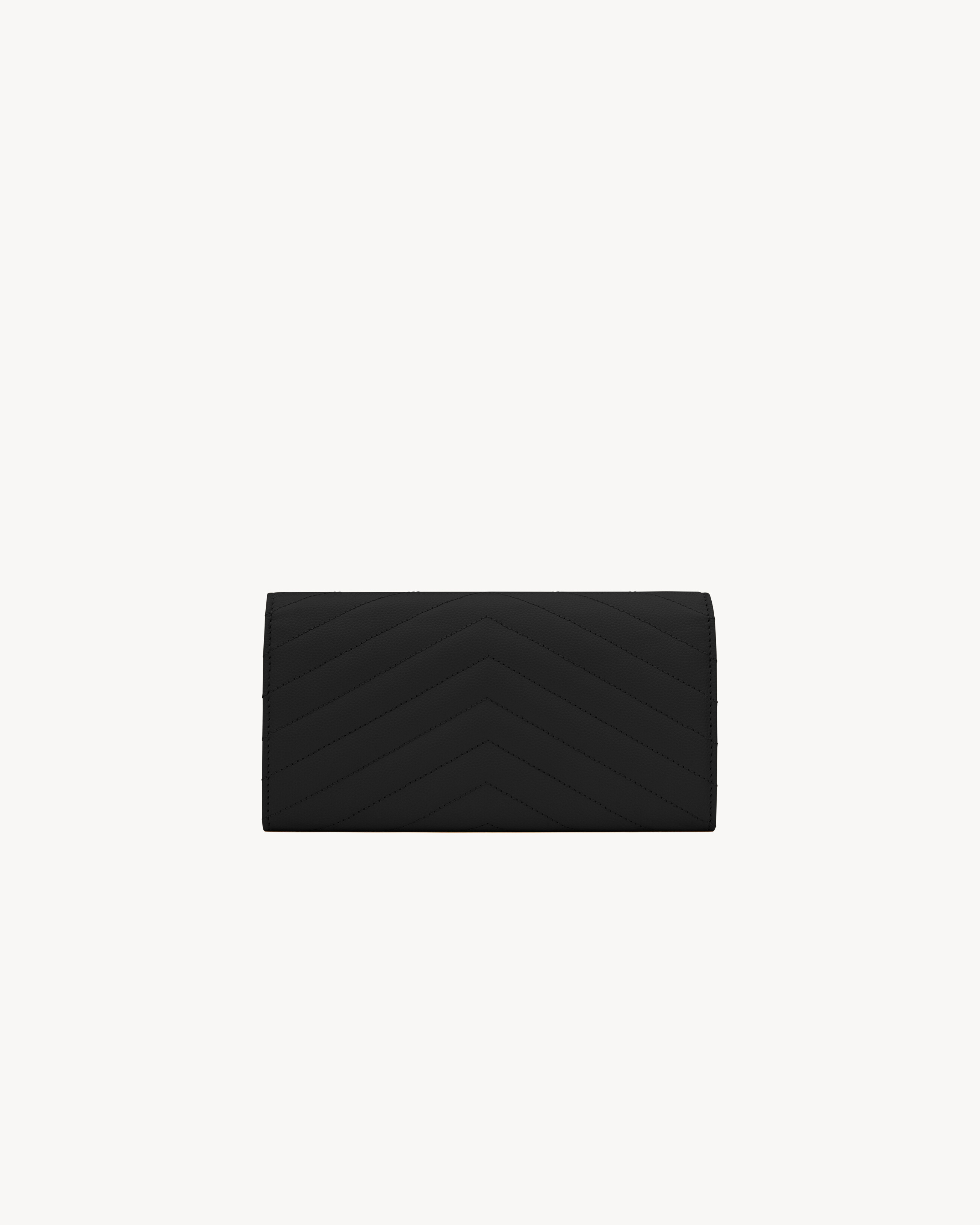 CASSANDRE MATELASSÉ LARGE FLAP WALLET IN GRAIN DE POUDRE LEATHER