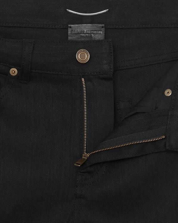 Skinny-fit jeans in worn black stretch denim | Saint Laurent | YSL.com