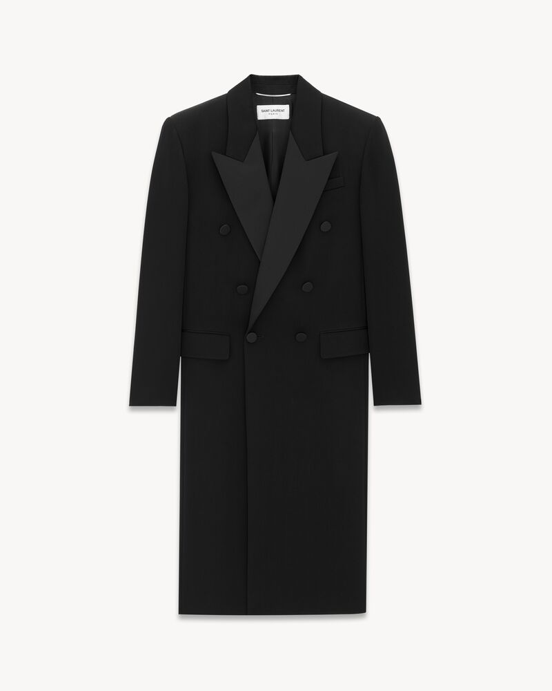 tuxedo coat in GRAIN DE POUDRE