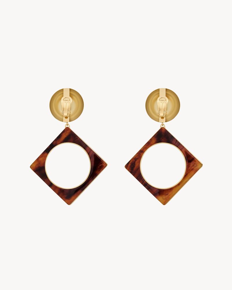 Geometrische Ohrringe aus Harz und Metall