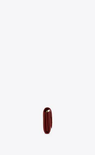 monogram絎縫粒面壓紋皮革大型翻蓋錢包