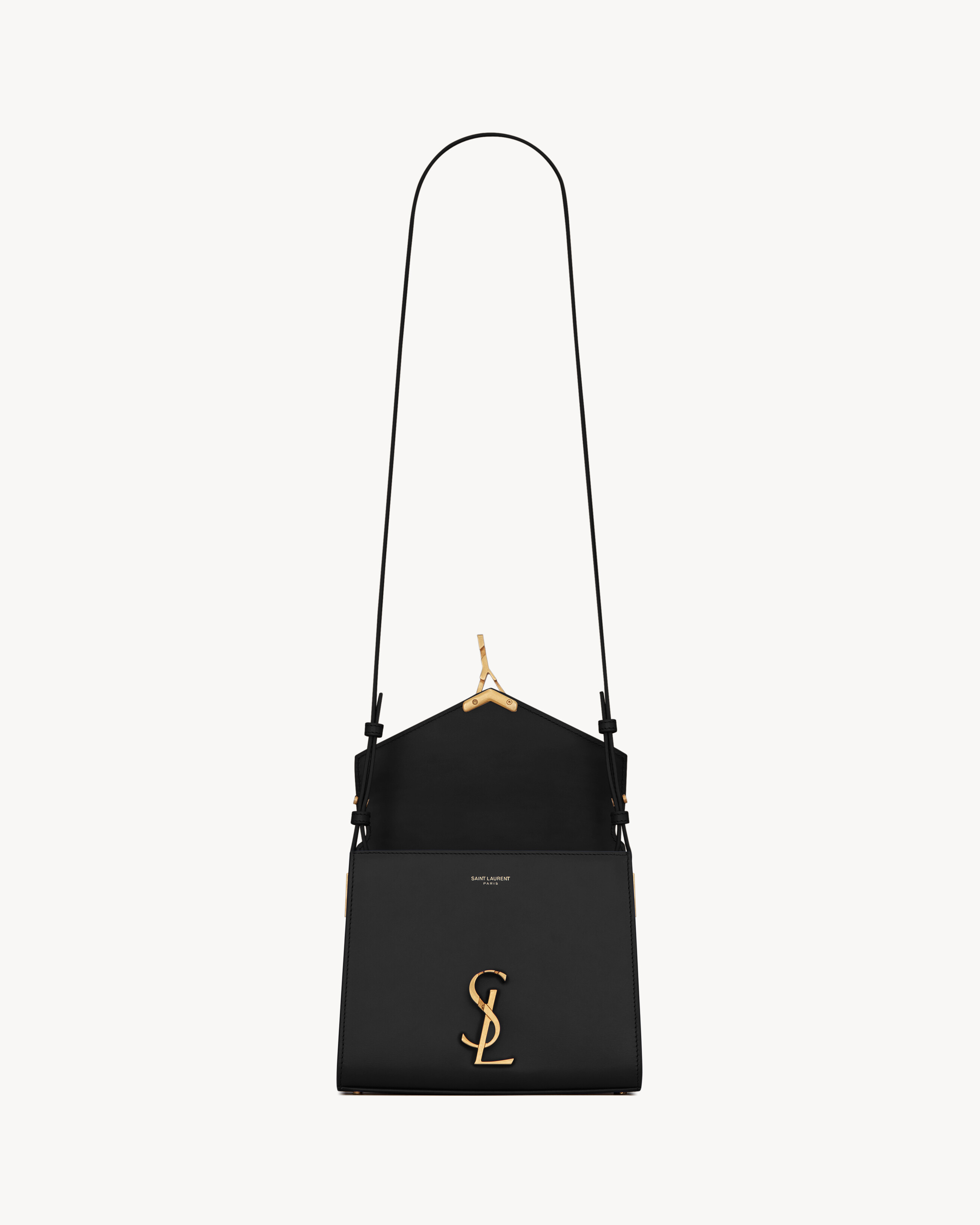 CASSANDRA Mini top handle bag in BOX SAINT LAURENT