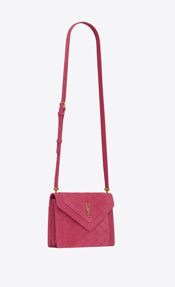 Gaby mini satchel in suede | Saint Laurent | YSL.com
